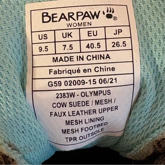 Bearpaw Olympus Women's Hiking Trail Walking Shoes Boots Taupe size 9.5 - Picture 7 of 8